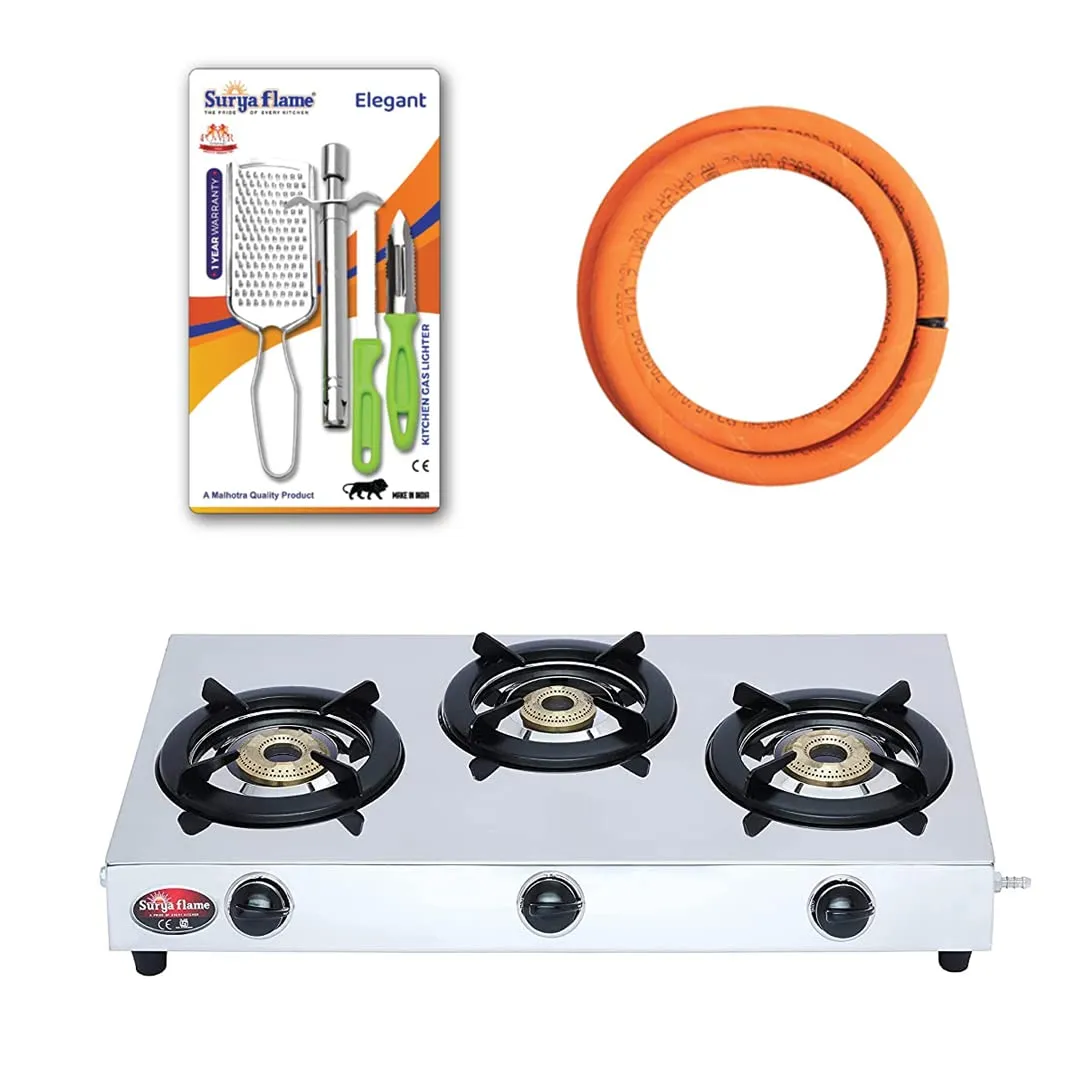 1 SF LPG STOVE 3B TRIPPLE CO..|1 SF HOSE PIPE 1.5 MTR..|1 SF SPARK LIGHTER - PREMIER (PACK OF 2)..vb