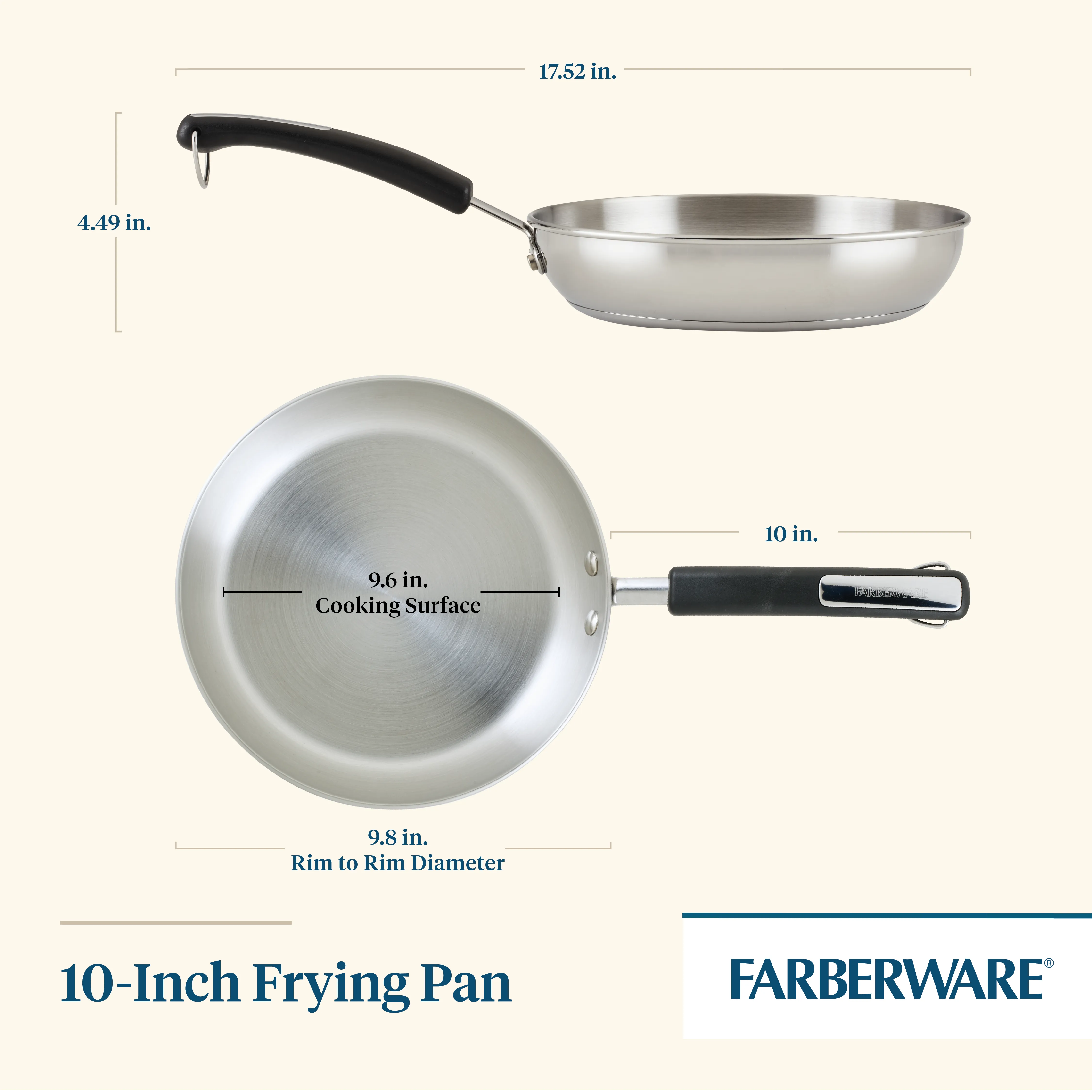 10-Inch Stainless Steel Frying Pan