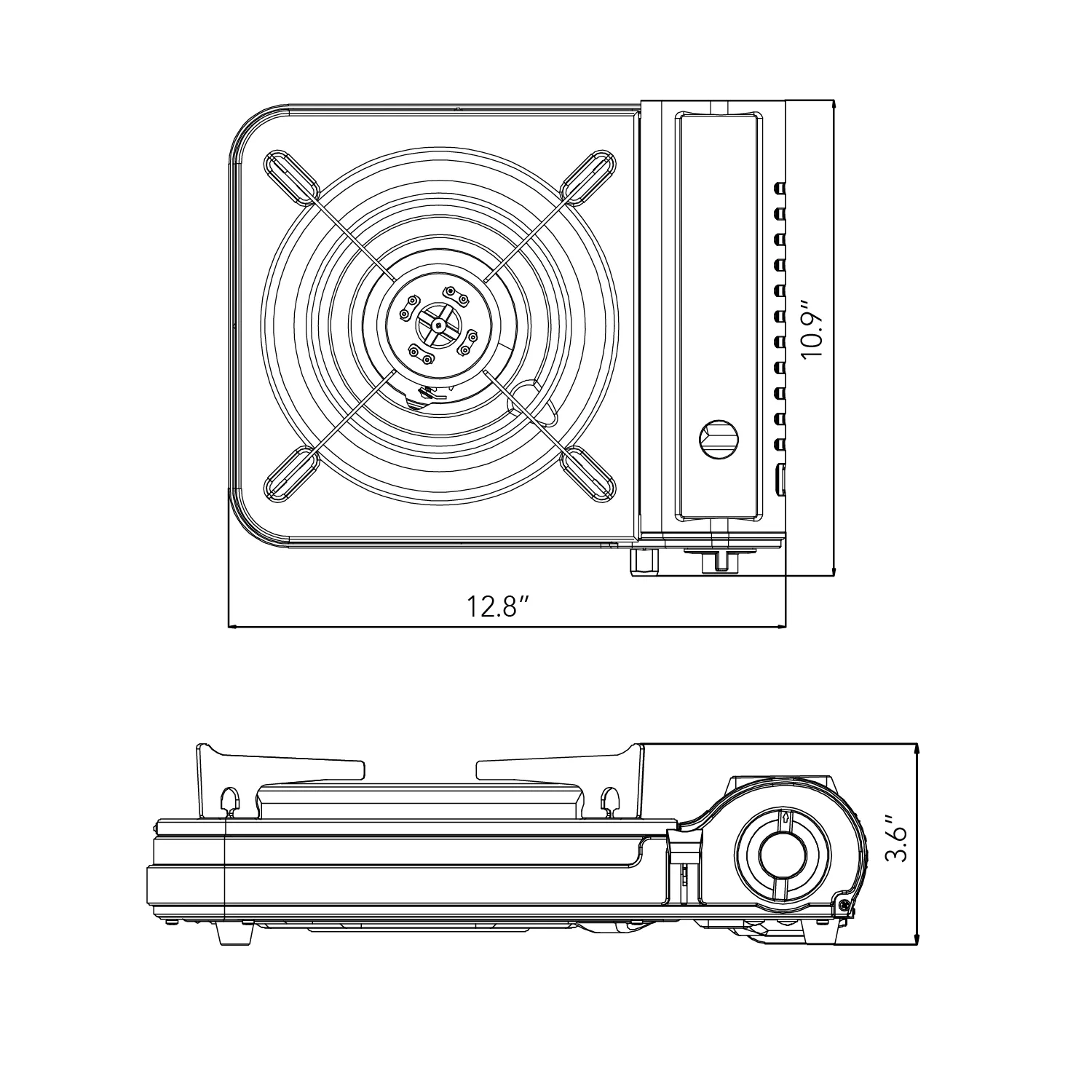 10,000 BTU PORTABLE BUTANE CAMP STOVE