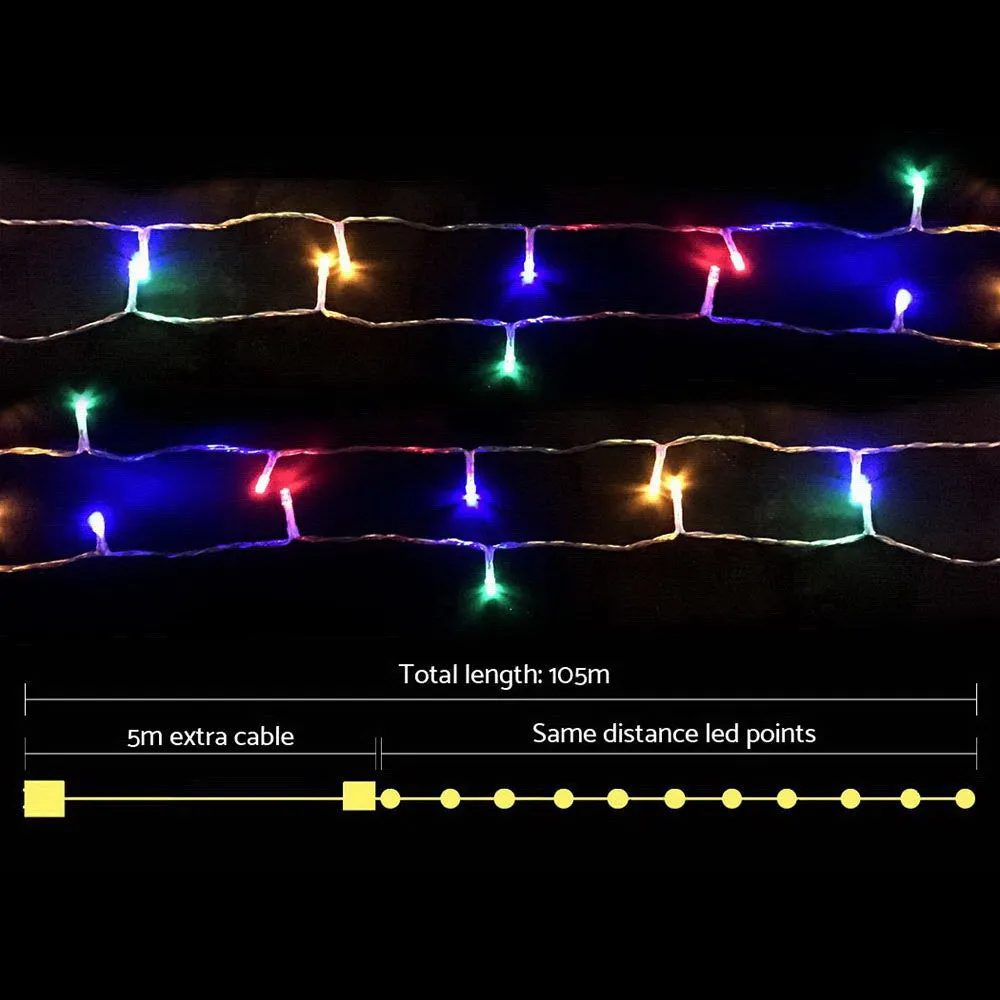 100M Waterproof 500 LED Christmas String Lights Jingle Jollys