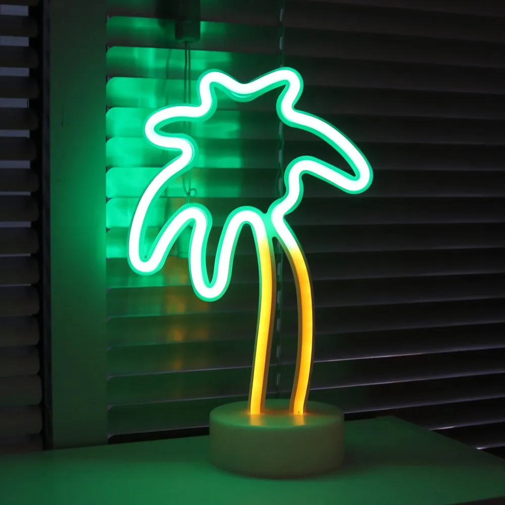 12 Inch Mini Neon Palm Tree