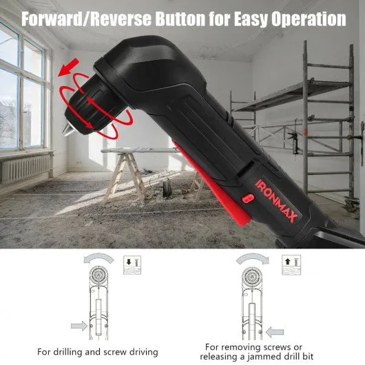 12V Cordless Angle Drill with 3/8" Single Sleeve Chuck