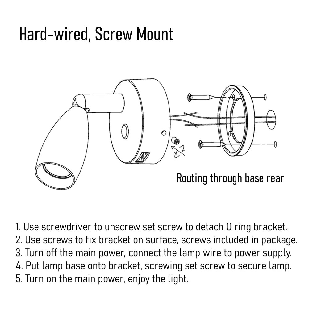 12V LED Spot Reading Light RV Dimmable with USB Charger Swivel Hard-wired(Brushed Nickel)