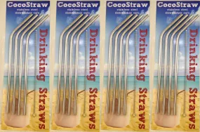 16qty Reusable Straws - Stainless Steel Drinking - Set of 16   4 Cleaners - Eco Friendly, SAFE, NON-TOXIC non-plastic