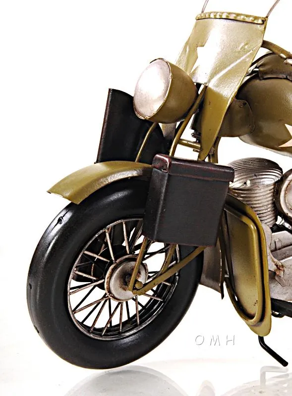 1942 Yellow Motorcycle 1:12