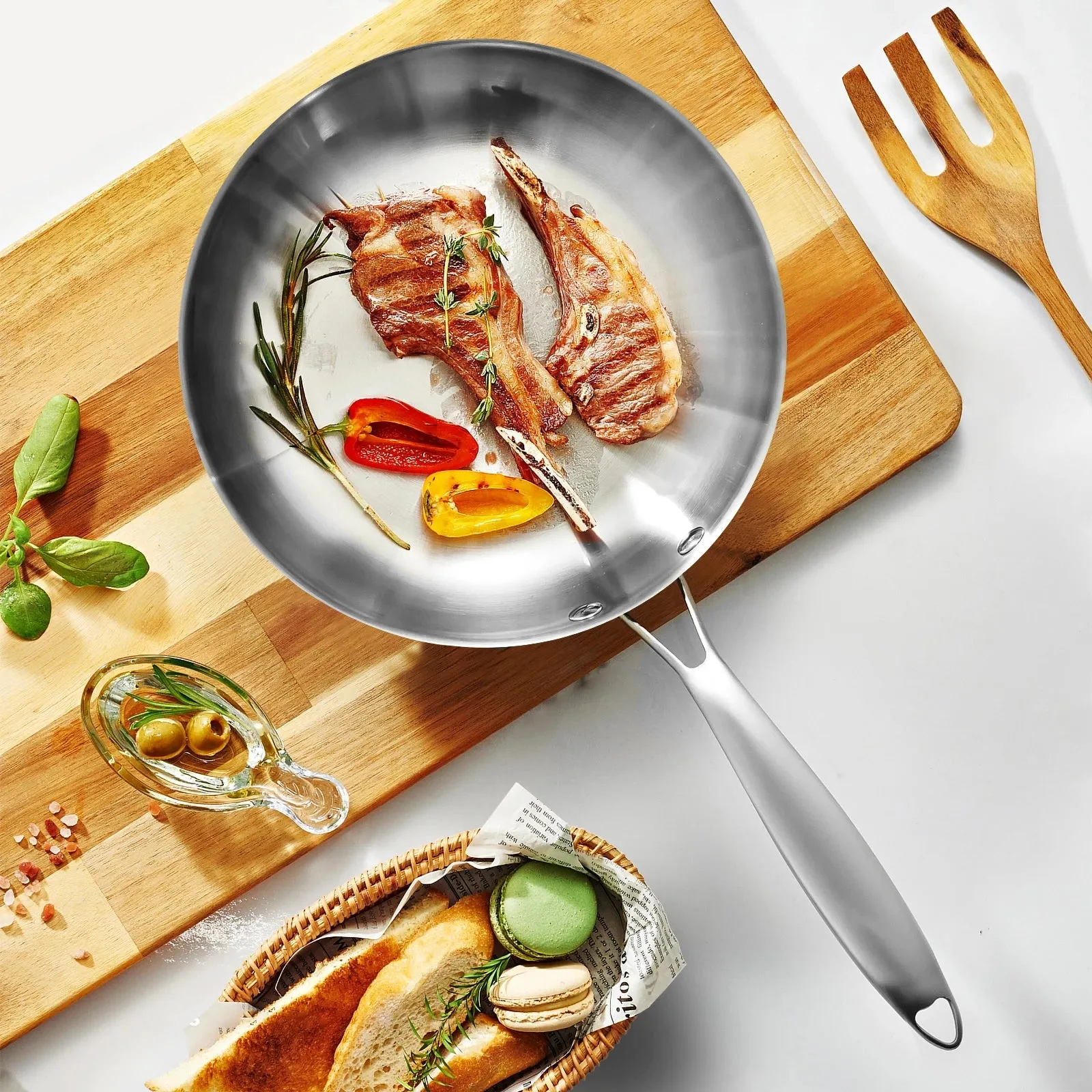 304 Stainless Steel Frying Pan