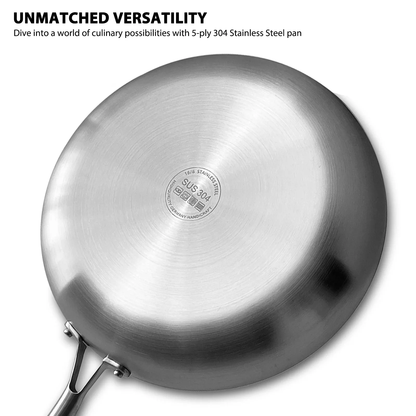 304 Stainless Steel Frying Pan