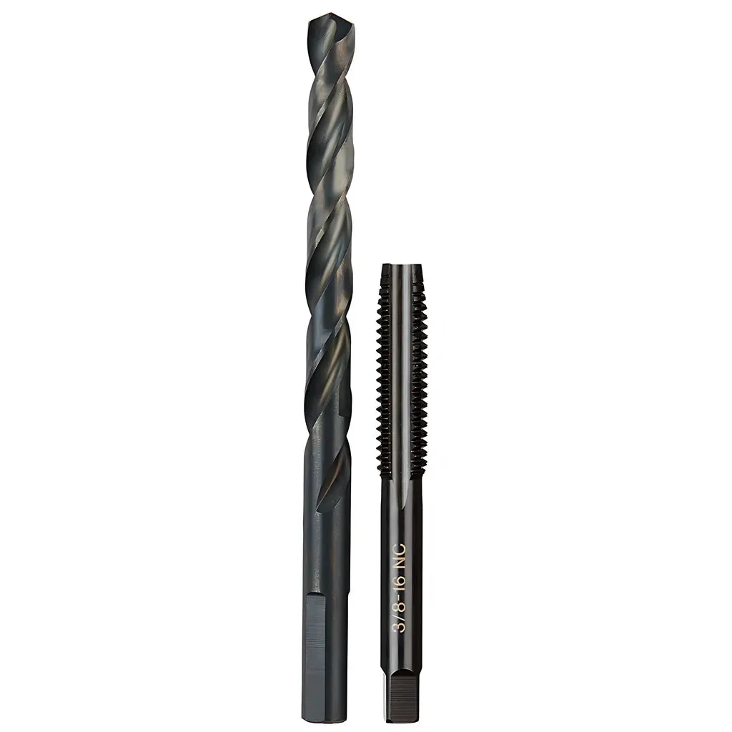 3/8"-16 NC Straight Flute Plug Tap & 5/16" Drill Bit