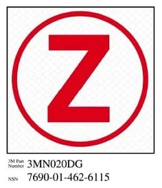 3M™ Diamond Grade™ Damage Control Sign 3MN020DG. "Cir Zebra", 3 in x 3
in, 10/Package