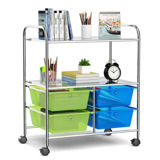 4 Drawers Rolling Storage Cart