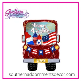 4th of July Truck Rear Template & Digital Cut File