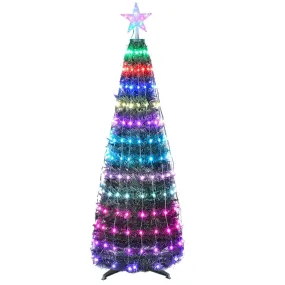 5.9FT 234Pcs LED Lights Collapsible Christmas Tree Light with Remote App Control IP65 Waterproof Customized Multi-Color Mode Timer Setting Work with A