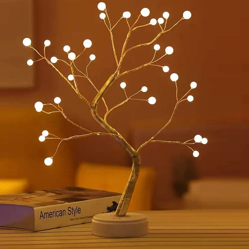 60LED Tree Lights Bulbs, Battery Operated, Warm White