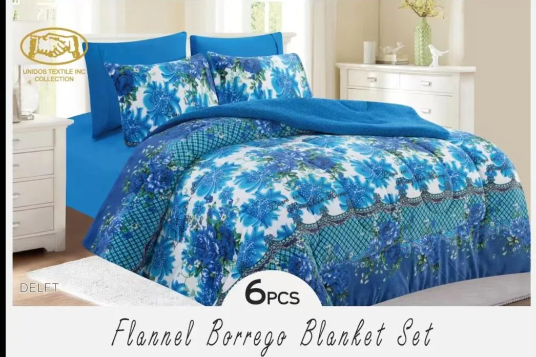 6pc Flannel Borrego Set (King & Queen Size)