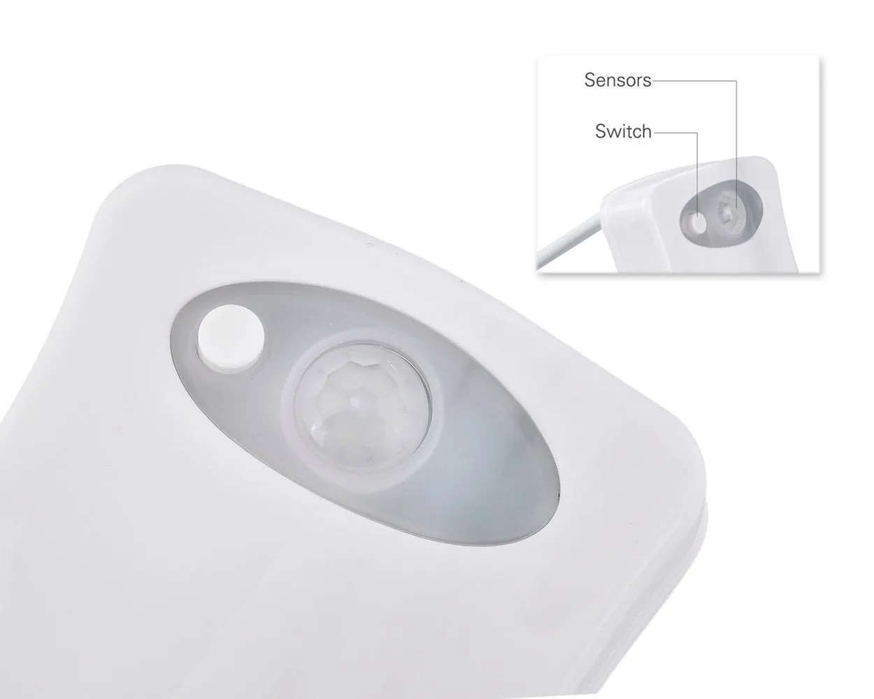 8 Colors Changing Toilet Bowl Light with Motion Sensor