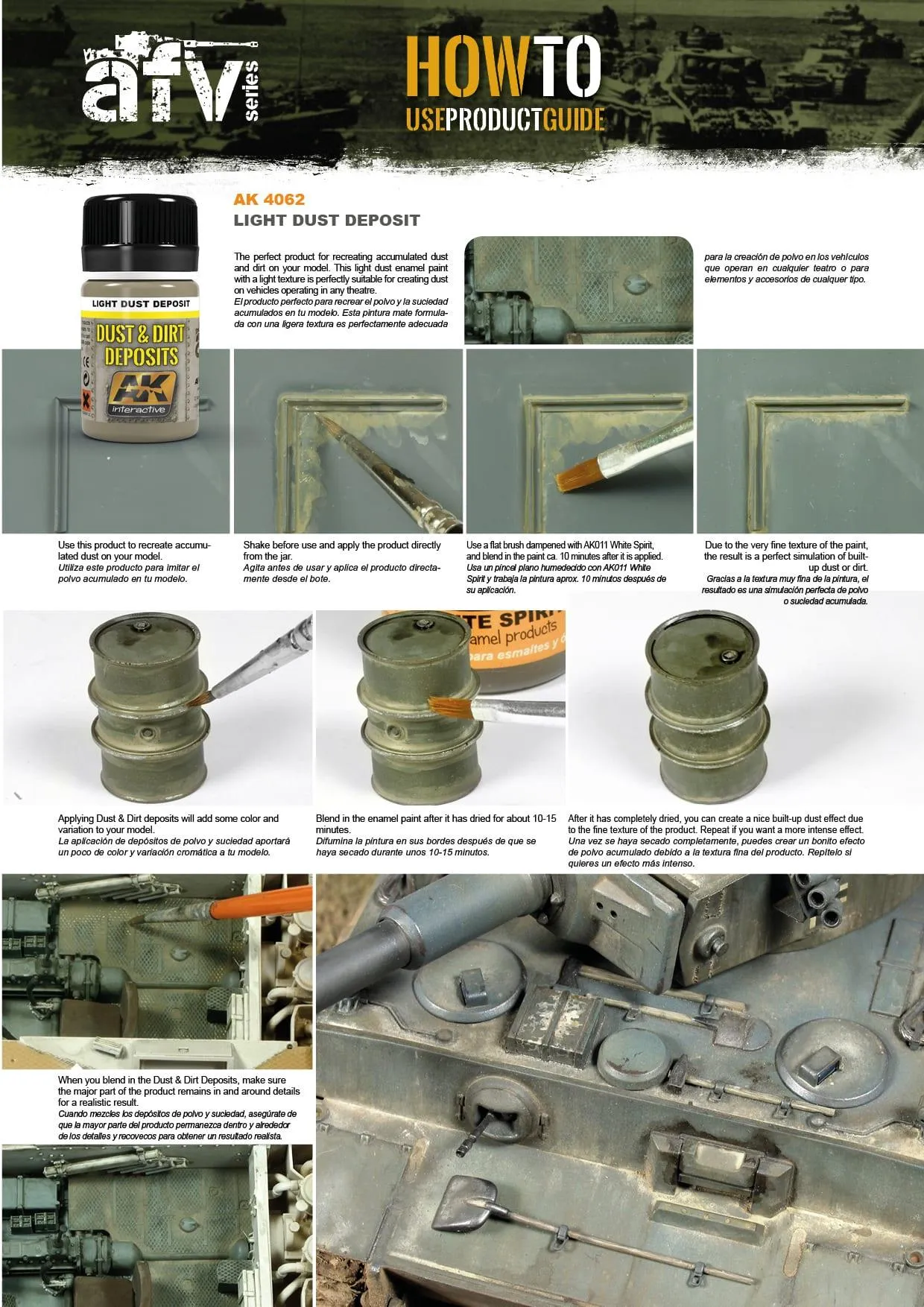 AK Interactive AK4062 Weathering Light Dust Deposits Enamel 35ml