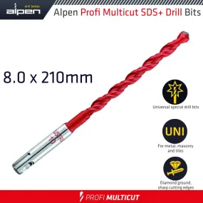 ALPEN PROFI MULTICUT SDS DRILL BIT 8 X 210MM ALP52908