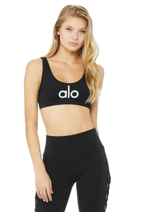 Ambient Logo Bra - Black/Alo/White