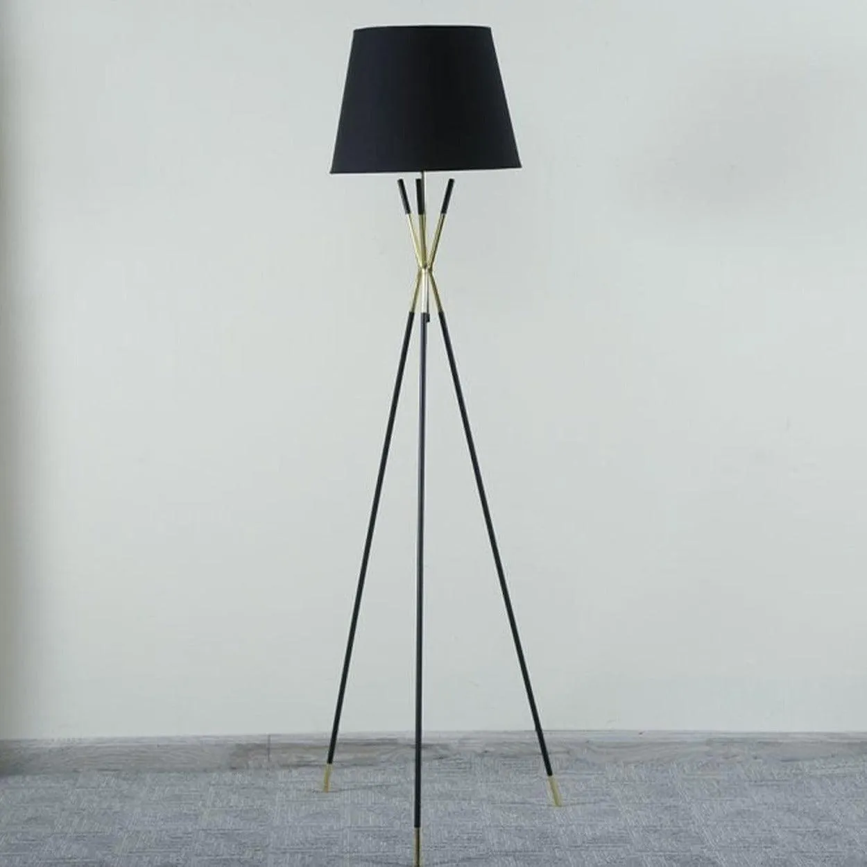 ANKUR AURAM FABRIC SHAD TRIPOD FLOOR LAMP