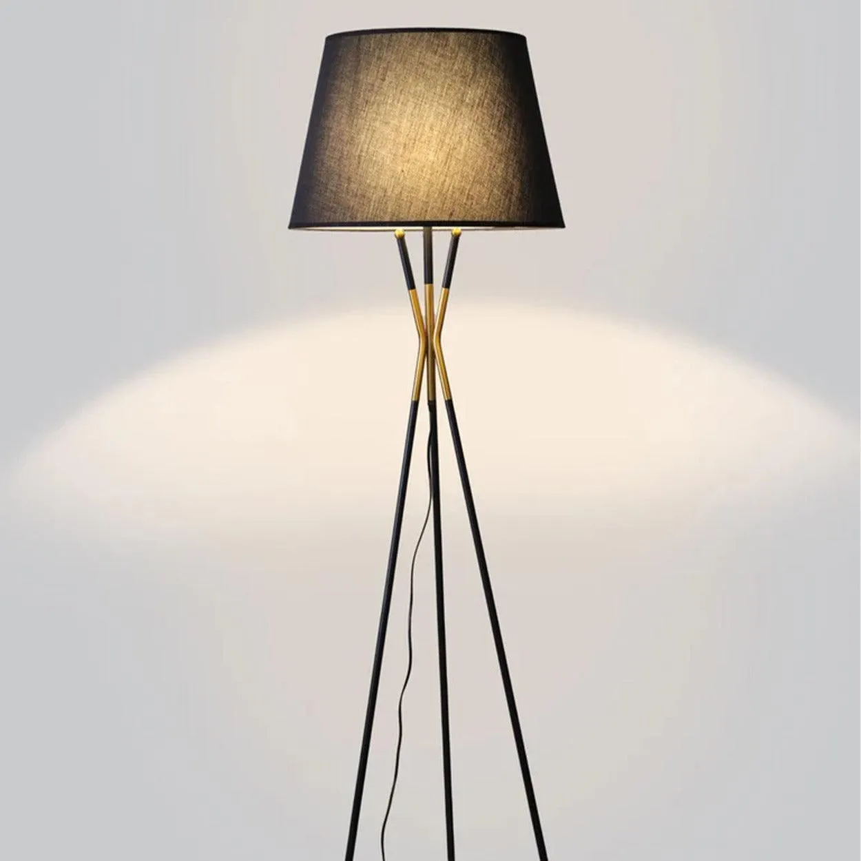 ANKUR AURAM FABRIC SHAD TRIPOD FLOOR LAMP