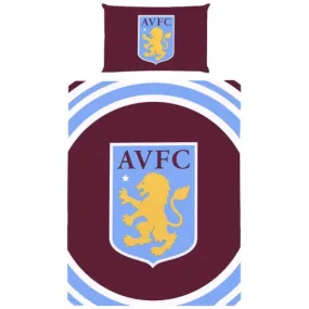 Aston Villa FC Crest Duvet Cover Set