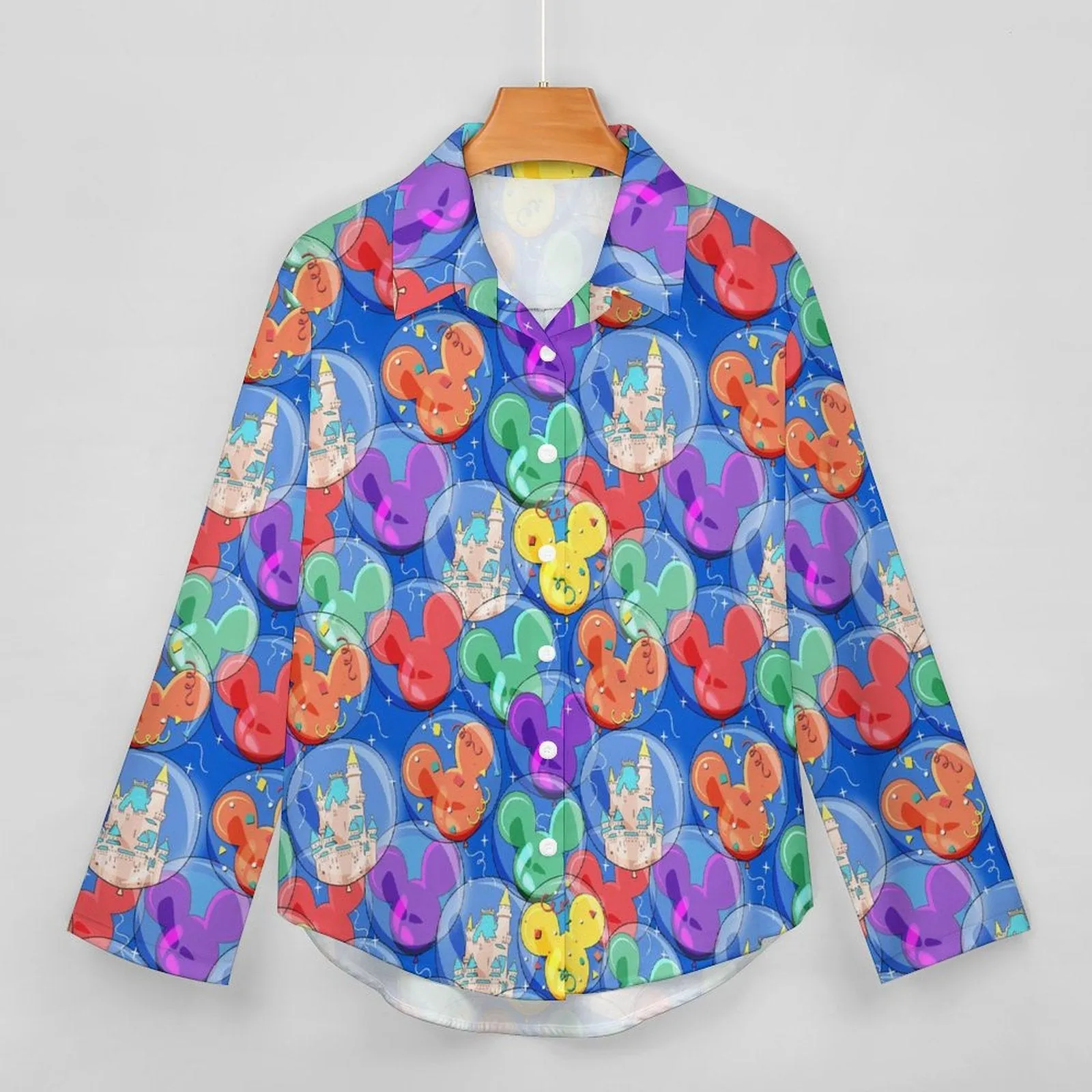 Balloon Collector Long Sleeve Button Up Blouse