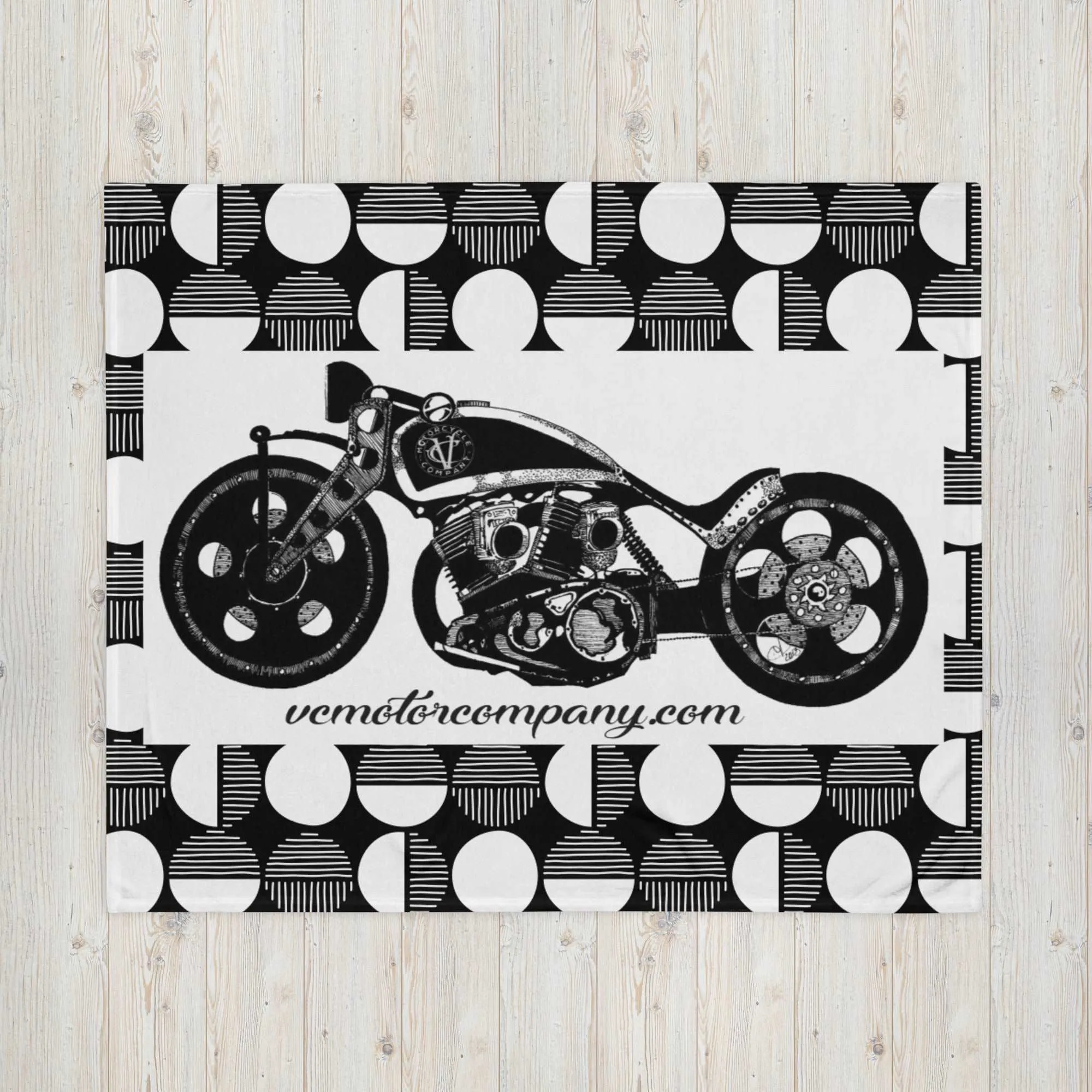 Black Hearted Gypsy Motorcycle Throw Blanket