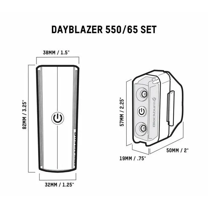 Blackburn Dayblazer 550 Front   Dayblazer 65 Rear Bike Light Set