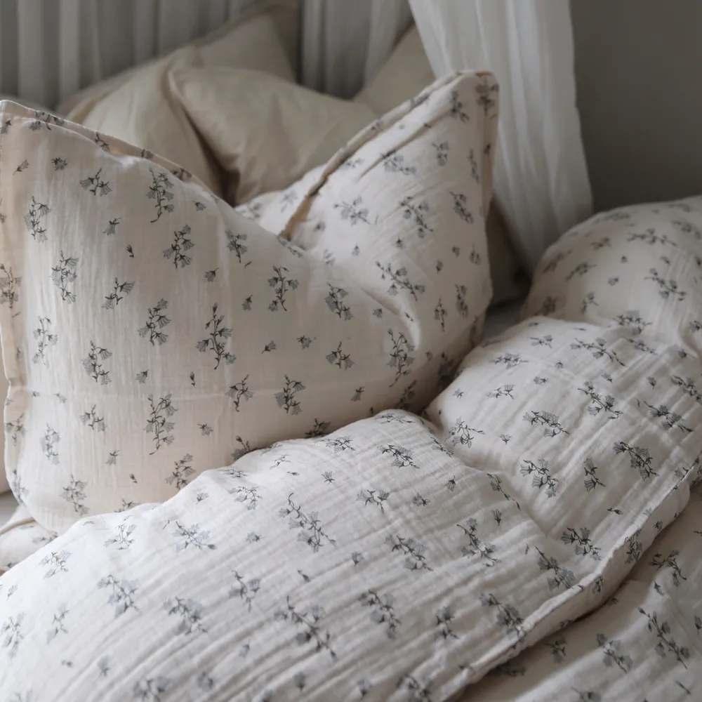 Bluebell Muslin Pillowcase