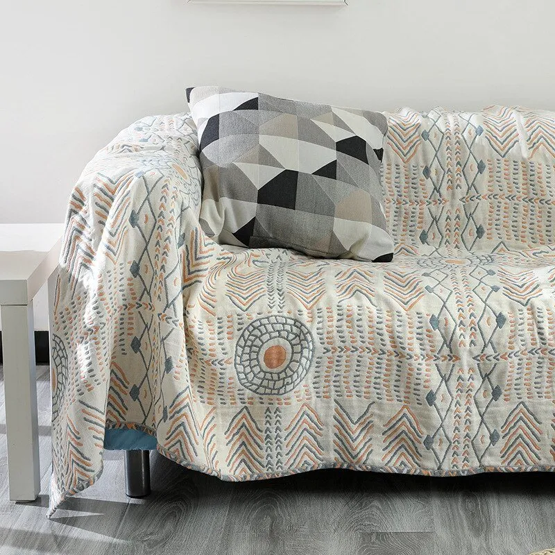 Boho Bedspread for King and Queen Size Beds - Pure Cotton