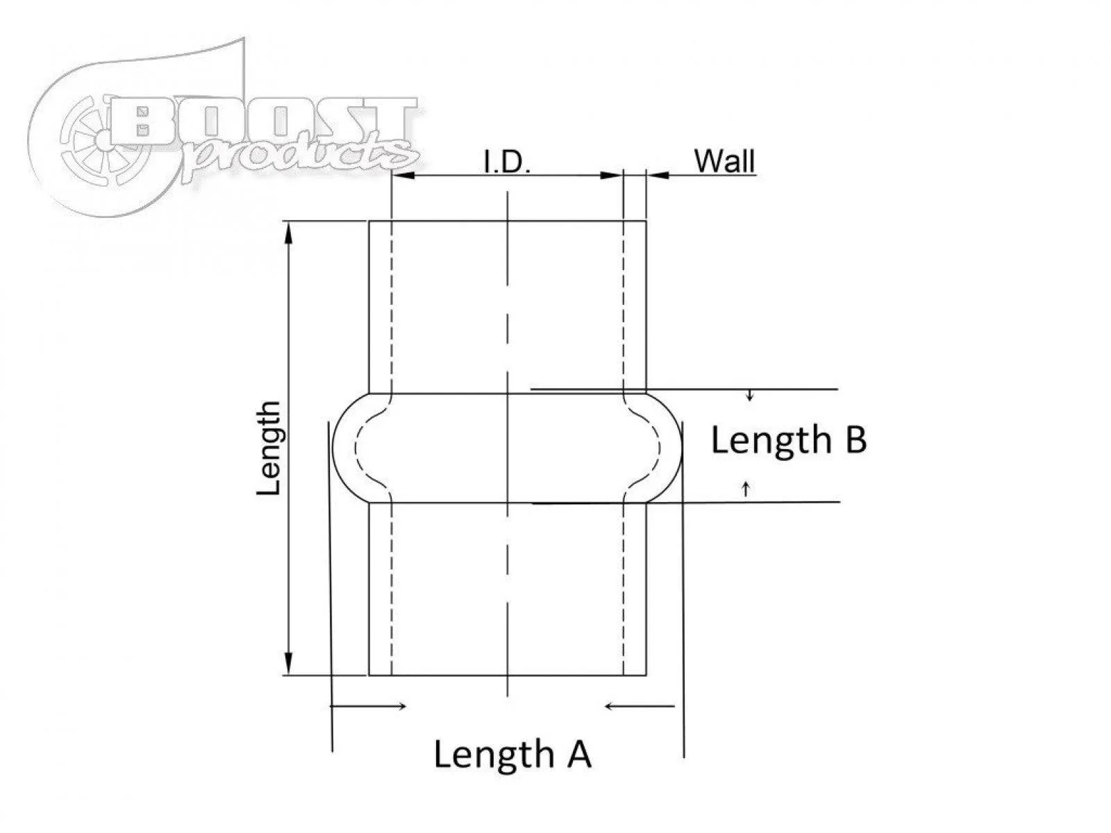 BOOST Products Silicone Coupler with Single Hump, 70mm (2-3/4") ID , Blue