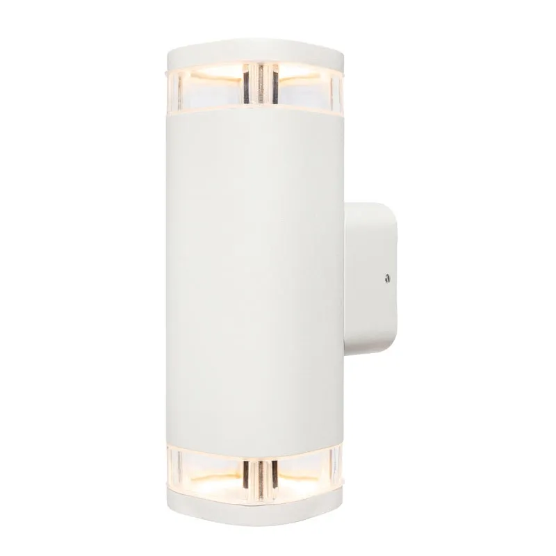 Brilliant Glenelg-Ambient LED Up/Down Exterior Wall Light - White