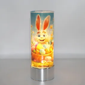 Bunny & Eggs Basket Insert and Sparkle Glass™ Accent Light