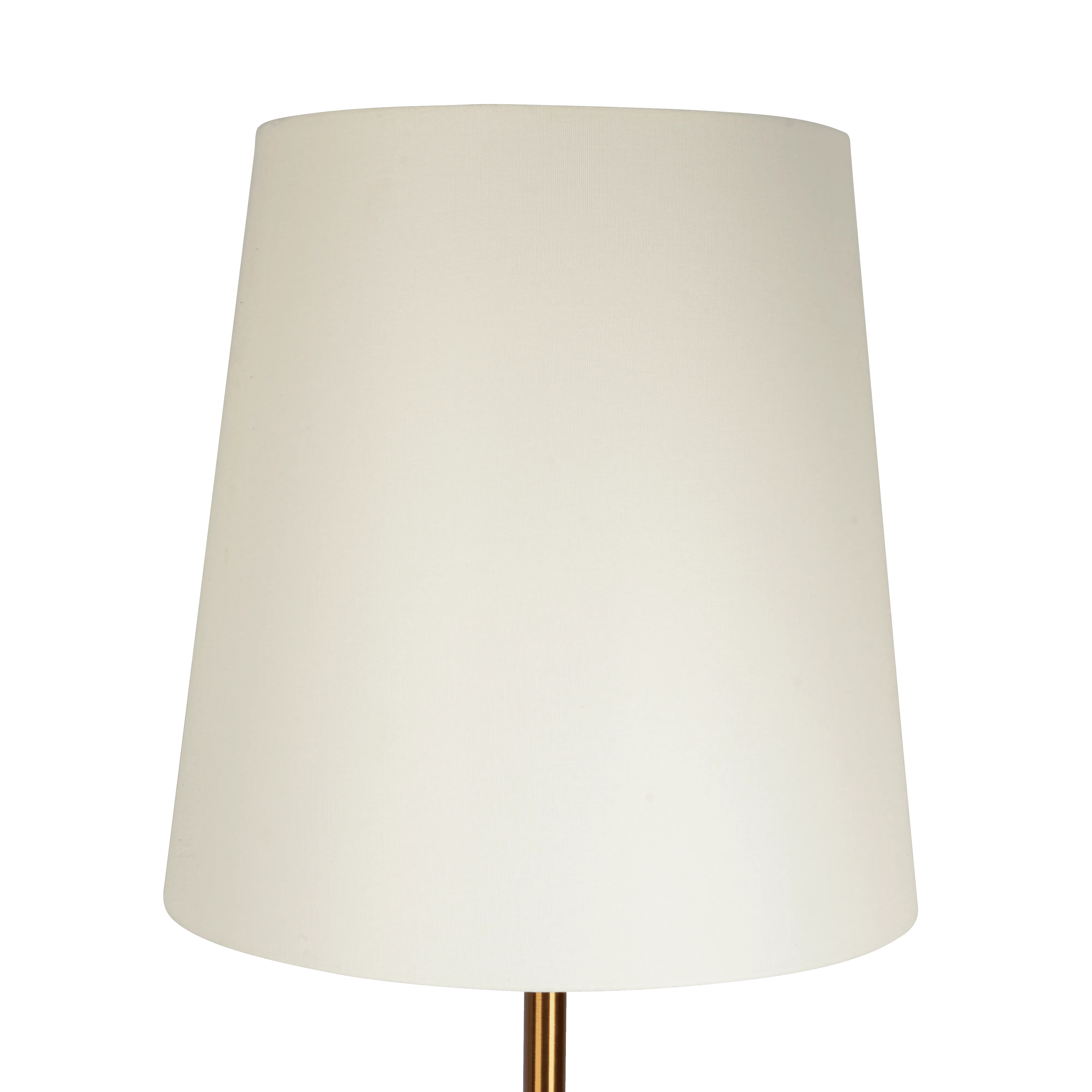 Celestial Modern Floor Lamp with Brass Accent Table with Large White Shade