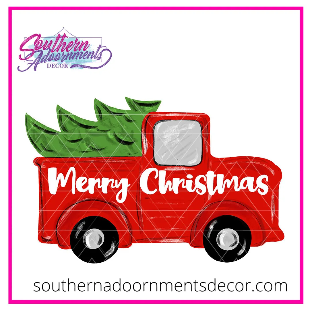 Christmas Truck Template & Digital Cut File