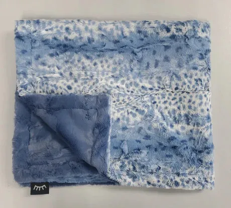 Cibirian Sky Cobalt Minky Blanket