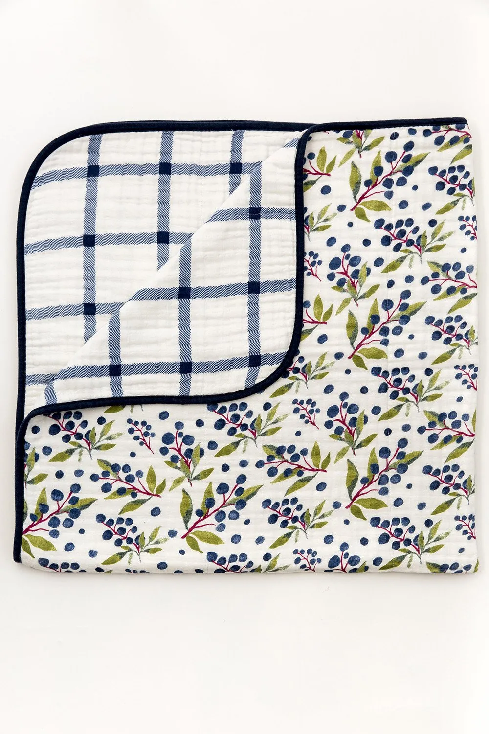 Clementine Kids - Reversible Muslin Blanket Quilt - Huckleberry