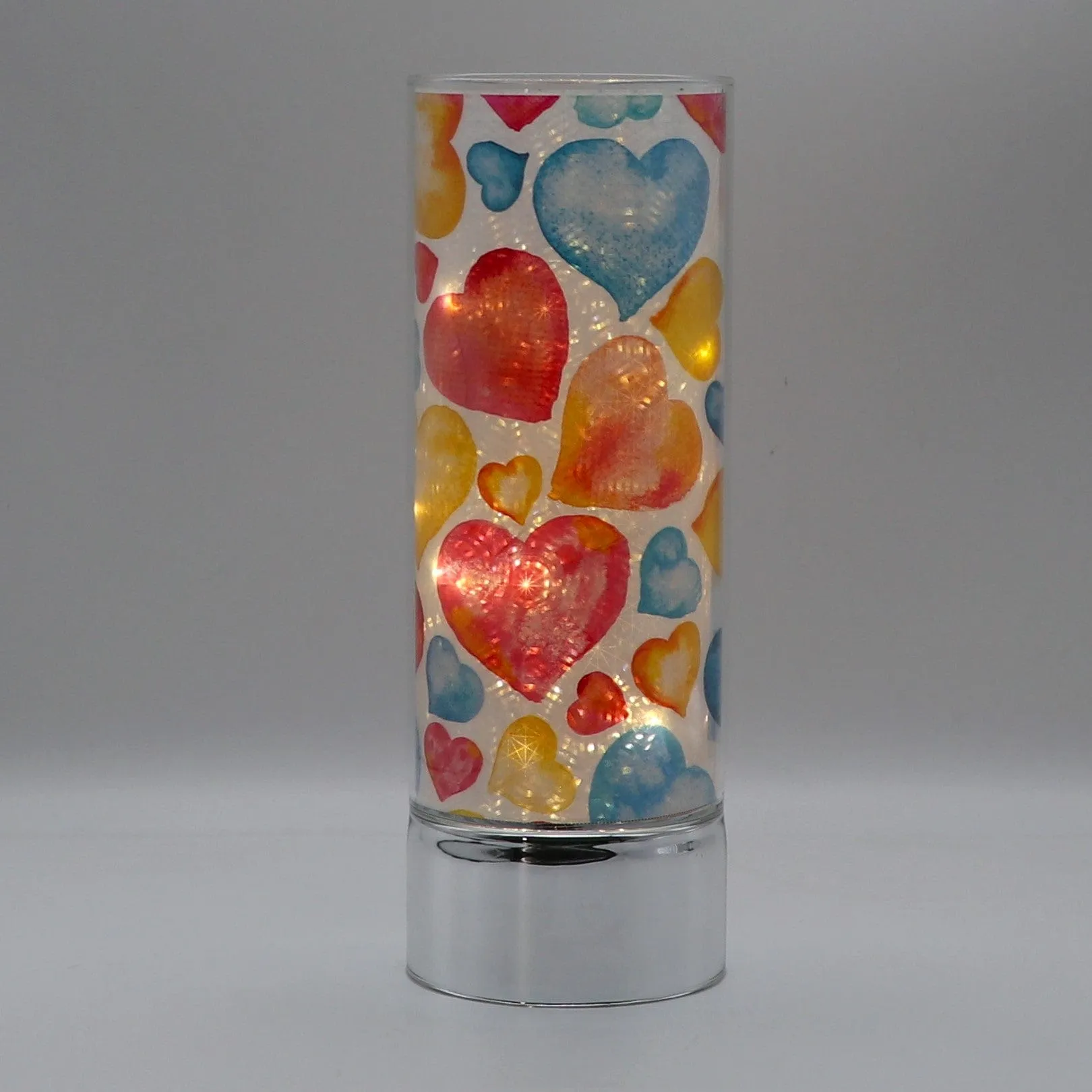 Colorful Hearts Insert and Sparkle Glass™ Accent Light