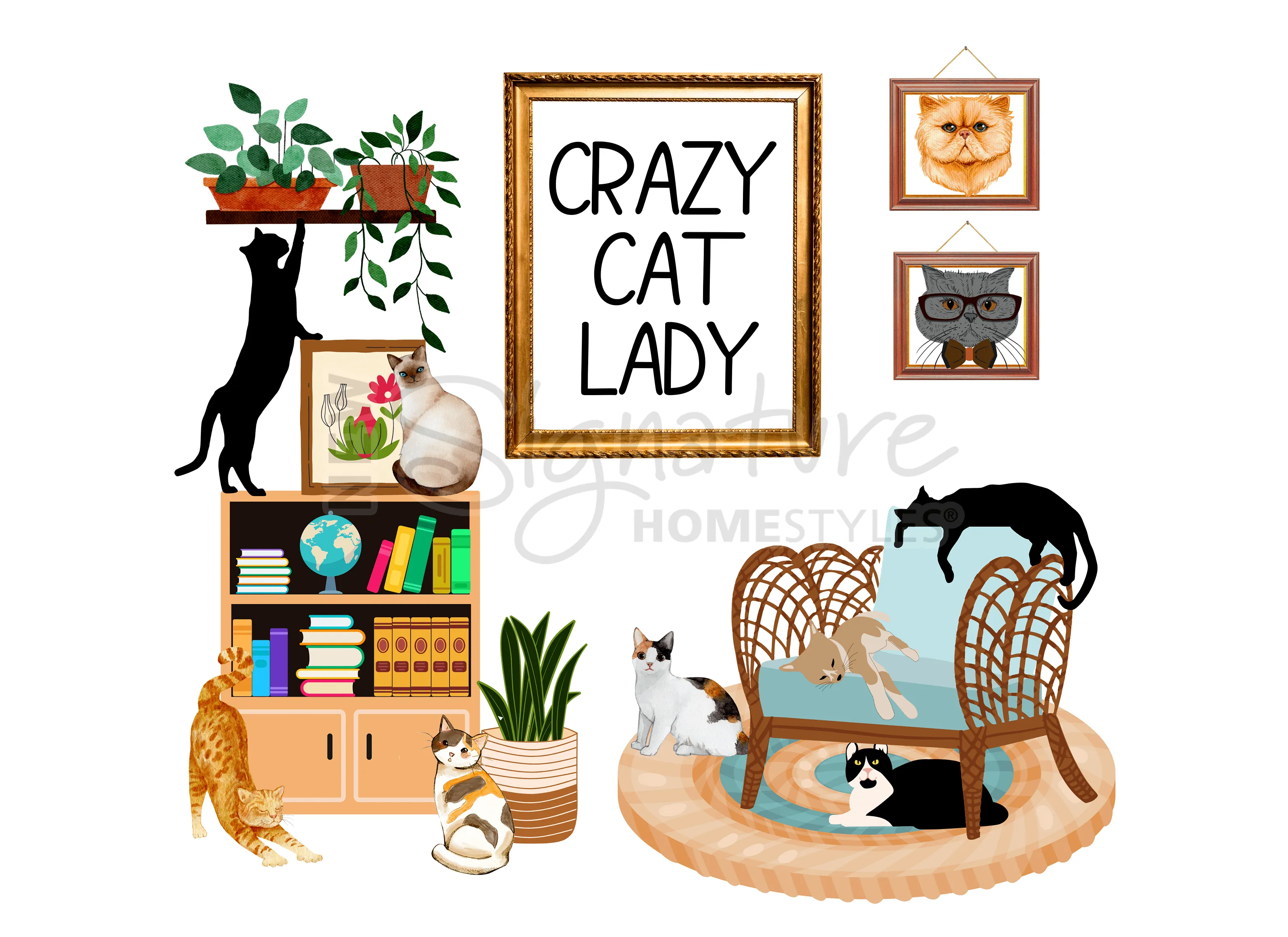 Crazy Cat Lady and Sparkle Glass™ Accent Light Bundle