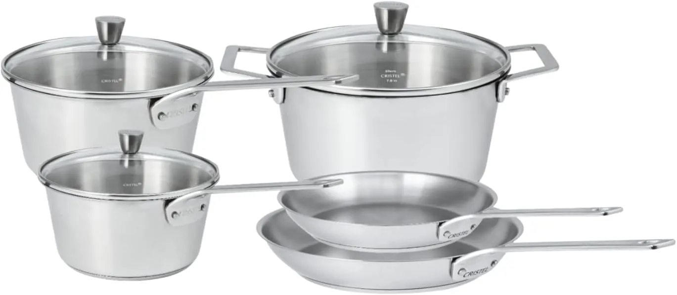 Cristel 1826 Collection - 8 Pc. Stainless Steel Cookware Set