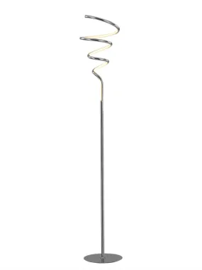 Curl Chrome Finish Floor Lamp - ID 8139