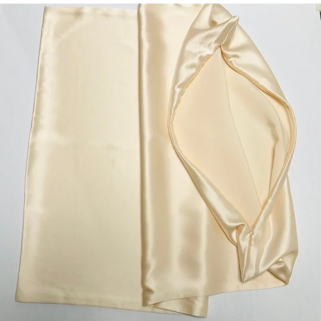 Custom Wholesale Silk Pillowcase 22 Momme Zipper Closure - Standard size