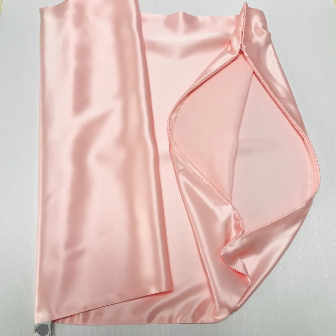 Custom Wholesale Silk Pillowcase 22 Momme Zipper Closure - Standard size