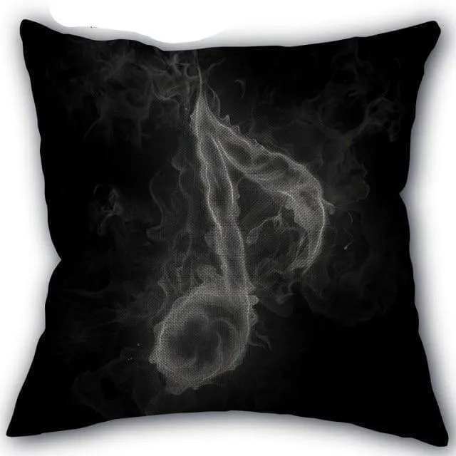 Decorative Comfy Musical Notes Pillow Case