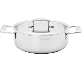 Deep Frying Pan With 2 Handles And Lid Demeyere Industry 5 40850-879-0 - 24 Cm