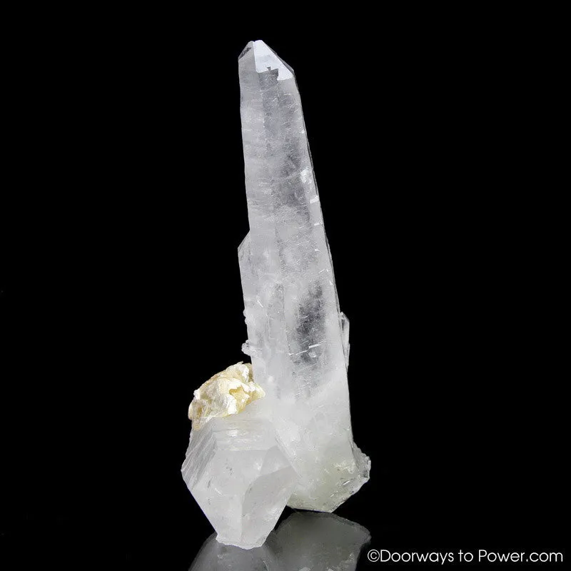 Diamantina Laser Quartz Twin Crystal Cluster 'Old Soul' w/ Record Keeper Master Starbrary