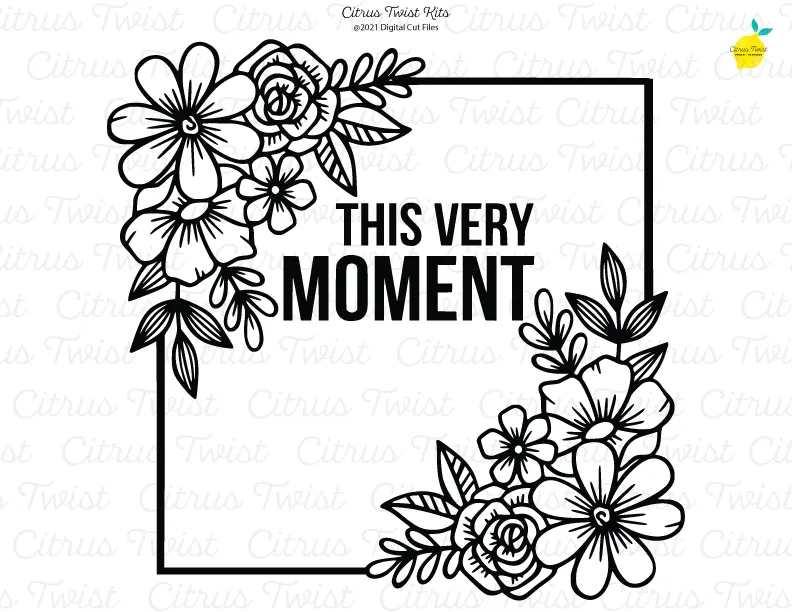 Digital Cut file - FLORAL FRAME - November 2021