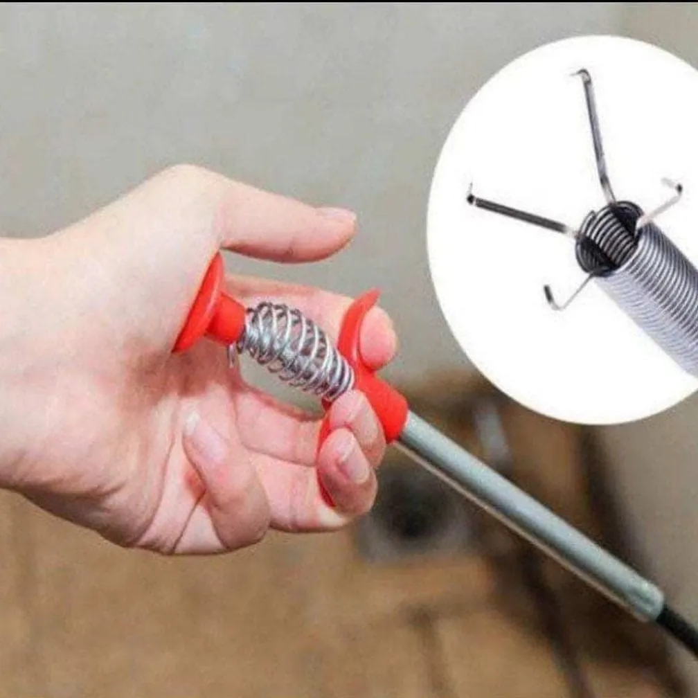 Drain Sink Spring Pipe, Dredging Tool, Drain Clog Tool, Cleaning Hook Water Tool With Claws, Clog Remover Cleaning Tool, Drain Sink Rod