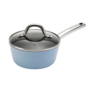 Easycook Blue Non-stick Saucepan 18cm With Glass Lid