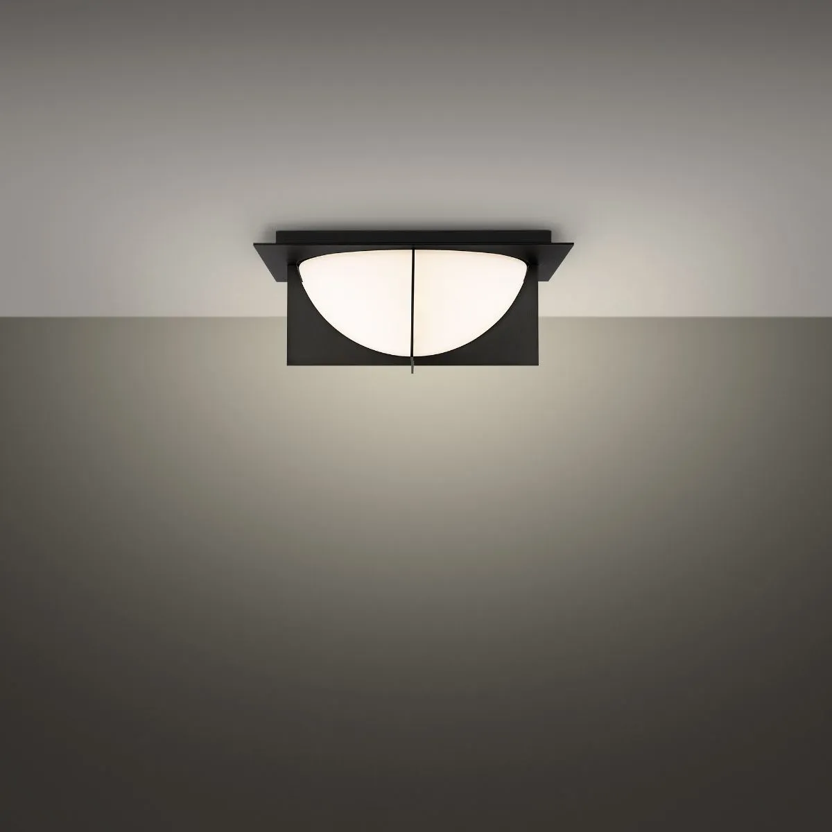 Echelon 14 in. LED Flush Mount Light Black Finish